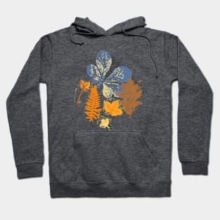 gelli print autumn leaves Hoodie